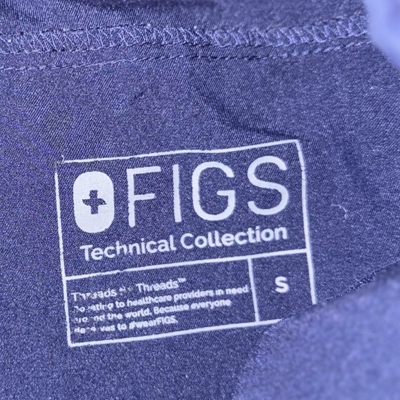 Figs High Waisted Navy Track Pants - Picture 5 of 6